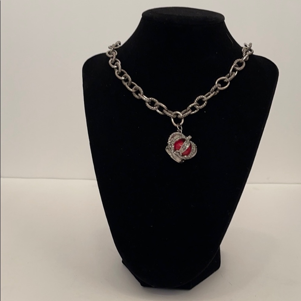 Crown Necklace with Chunky Toggle Chain